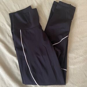 Adidas compression Black Leggings with White Accents small 7/8